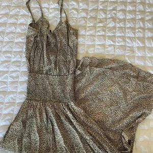 Blue life leopard ruched maxi dress